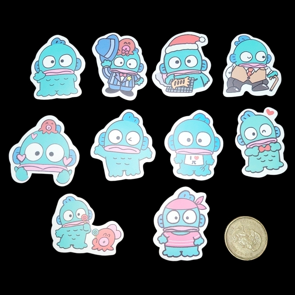 3/$20 10pcs Brand New Waterproof Hangyodon Stickers #1